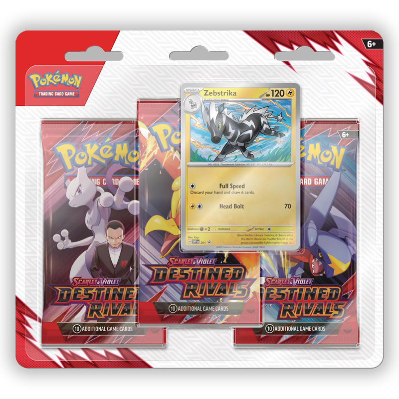 Pokémon 3 Pack Blister Destined Rivals Zebstrika